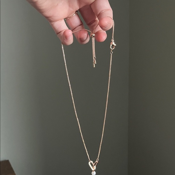 Swarovski Jewelry - Swarovski Rose Gold Pearl Necklace